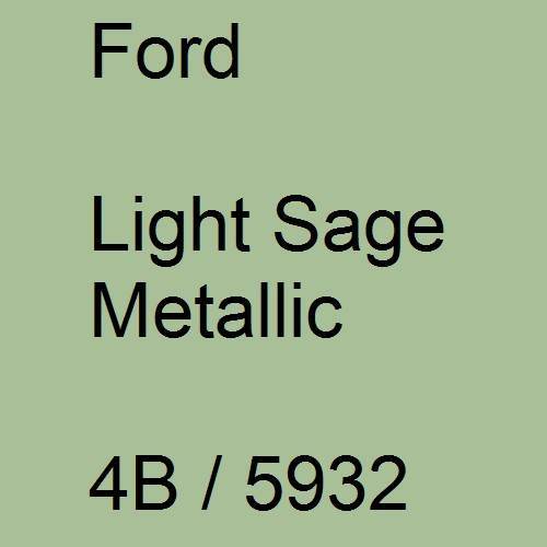 Ford, Light Sage Metallic, 4B / 5932.